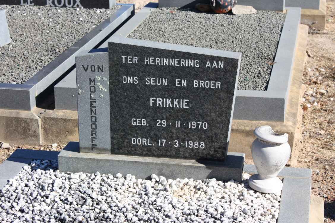 MOLLENDORFF Frikkie, van 1970-1988