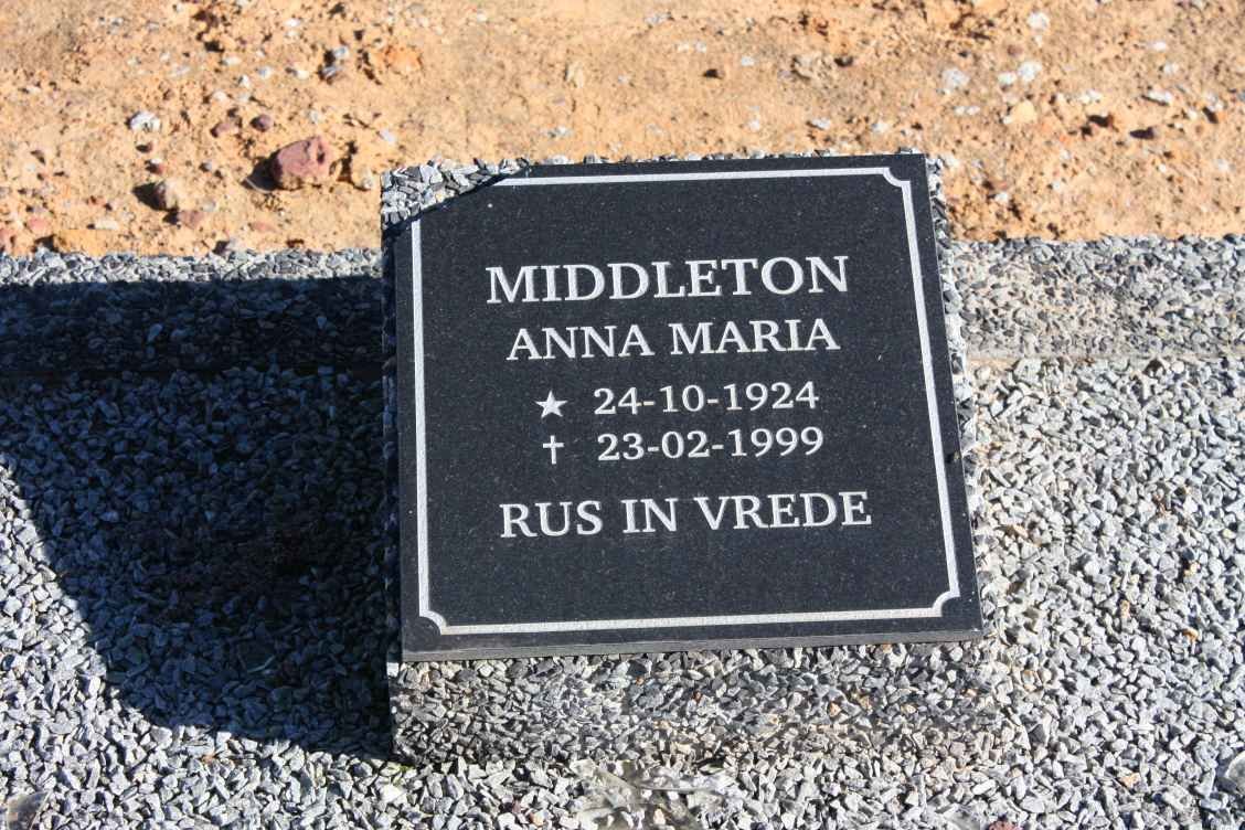 MIDDLETON Anna Maria 1924-1999