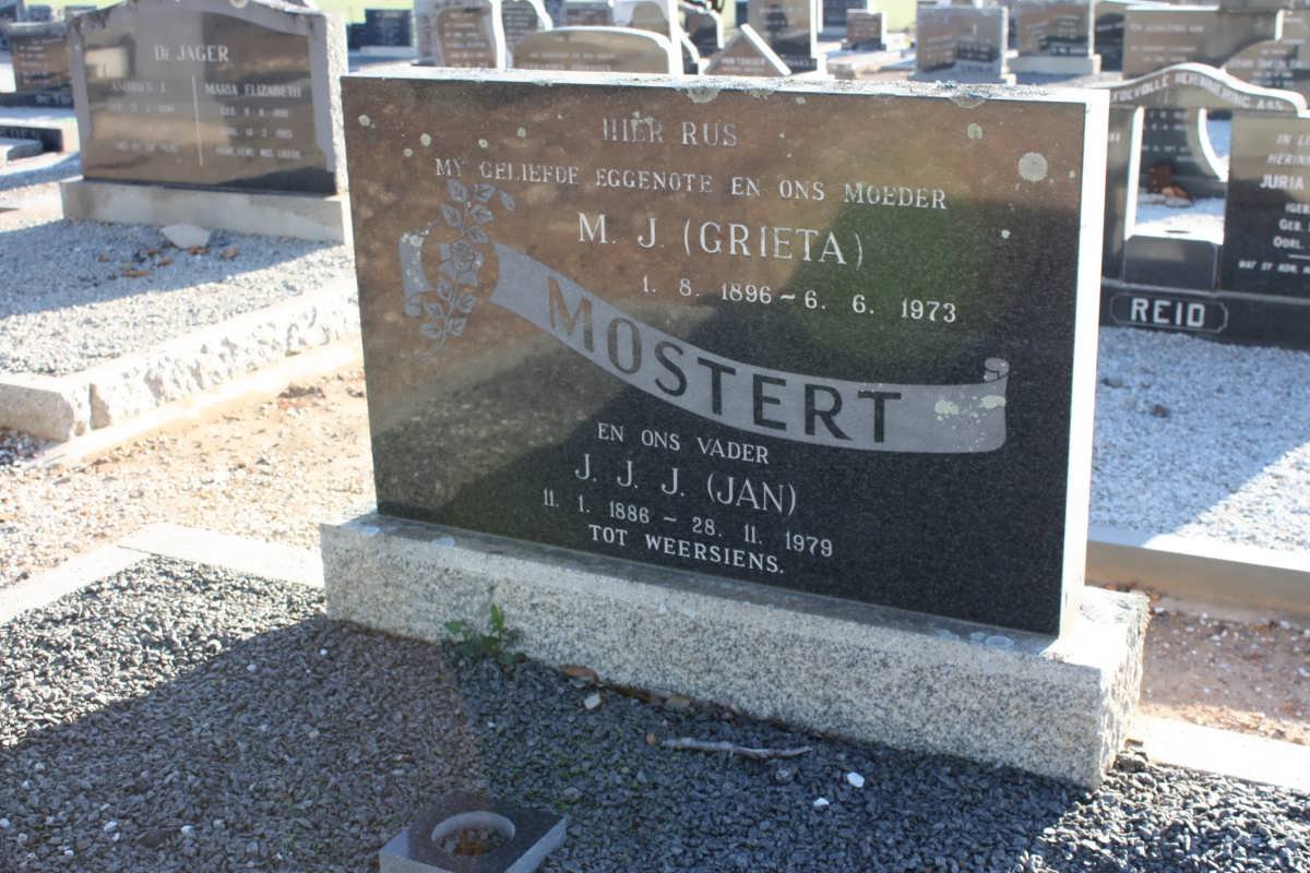 MOSTERT J.J.J. 1886-1979 &amp; M.J. 1896-1973