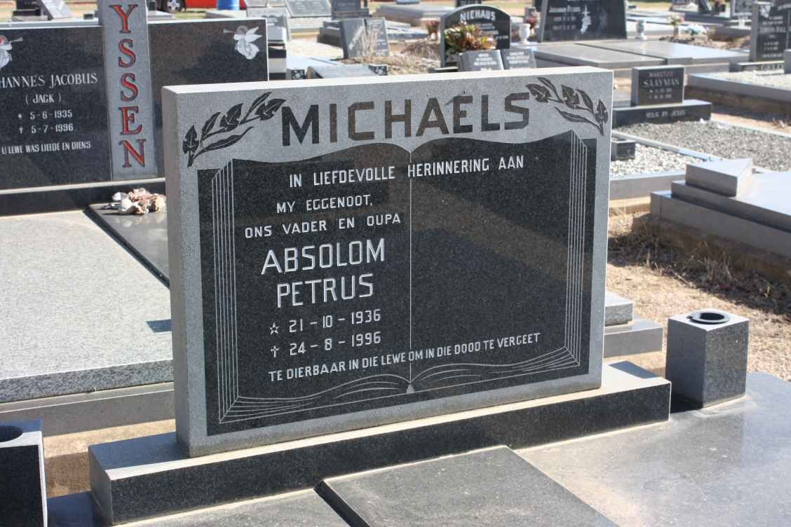 MICHAELS Absolom Petrus 1936-1996