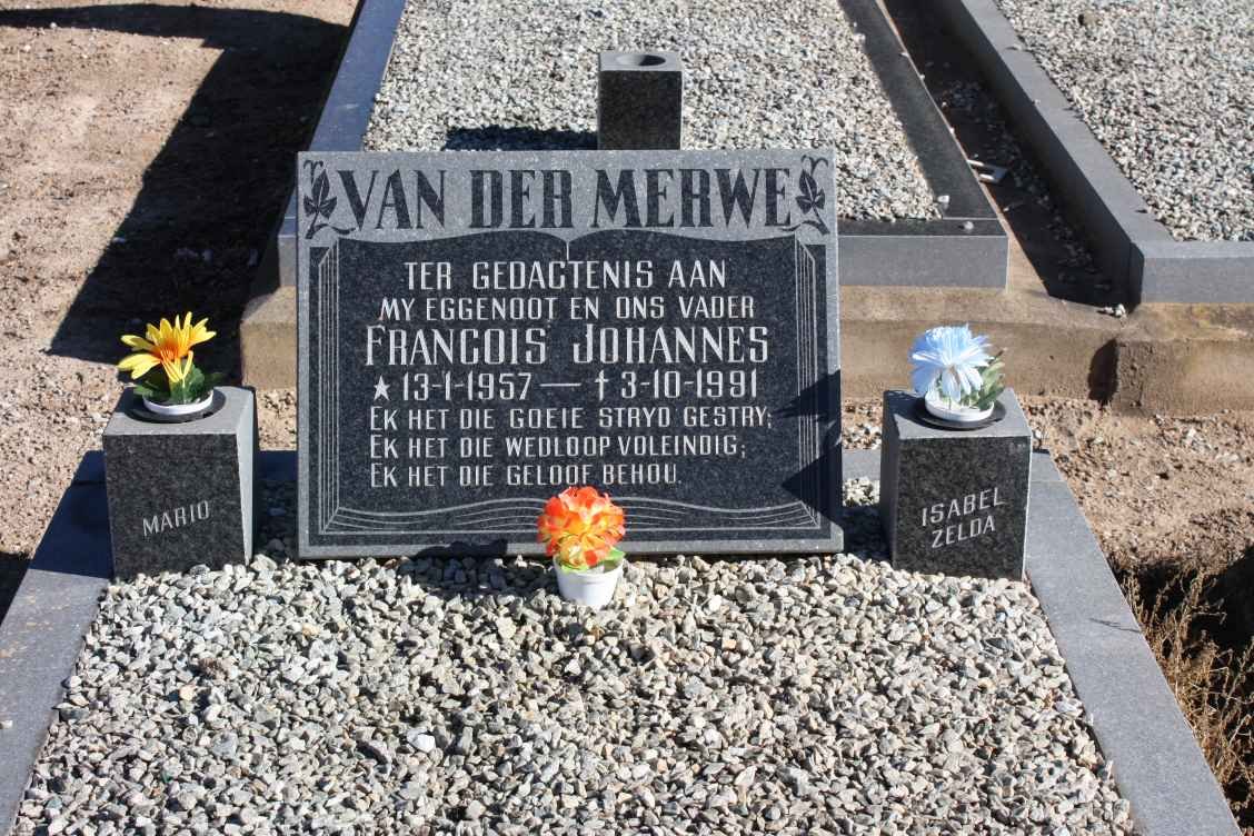 MERWE Francois Johannes, van der 1957-1991