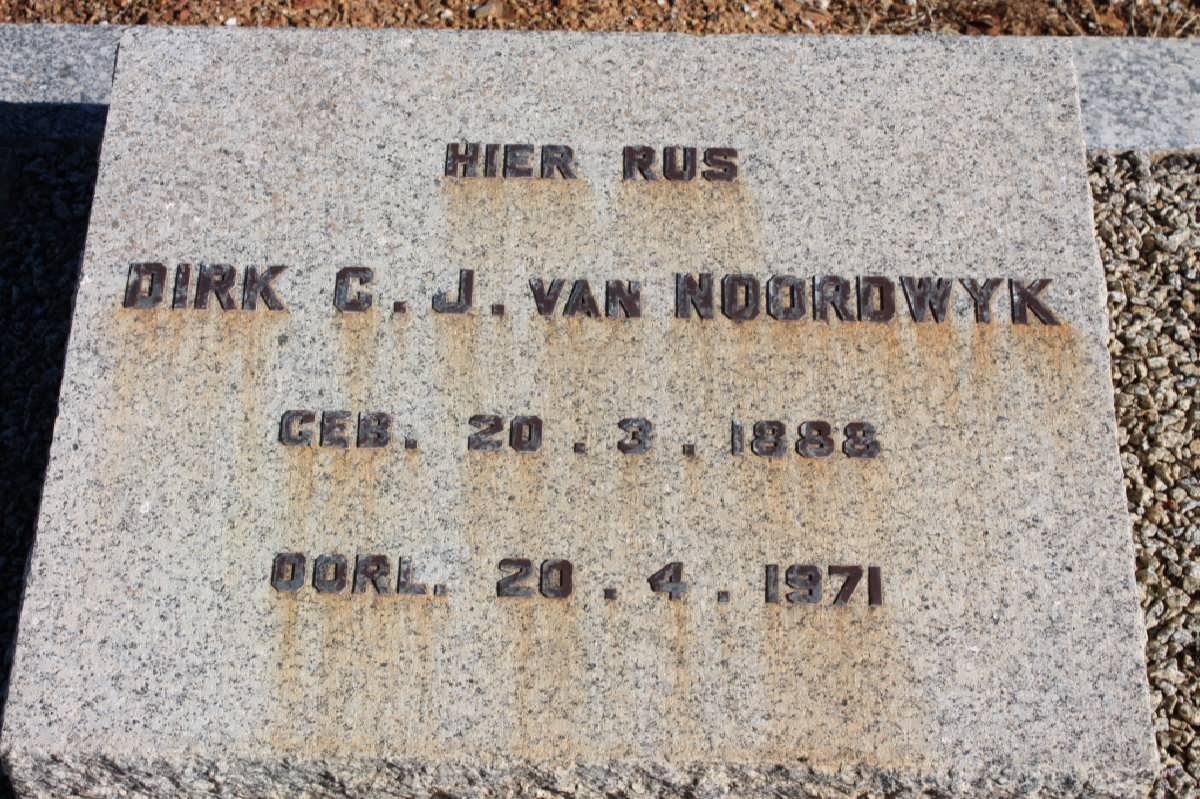 NOORDWYK Dirk C.J., van 1888-1971