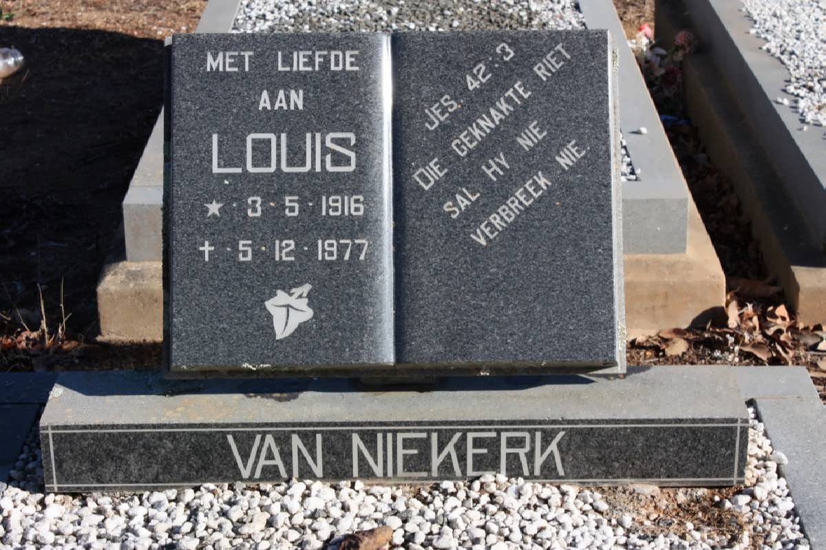 NIEKERK Louis, van 1916-1977
