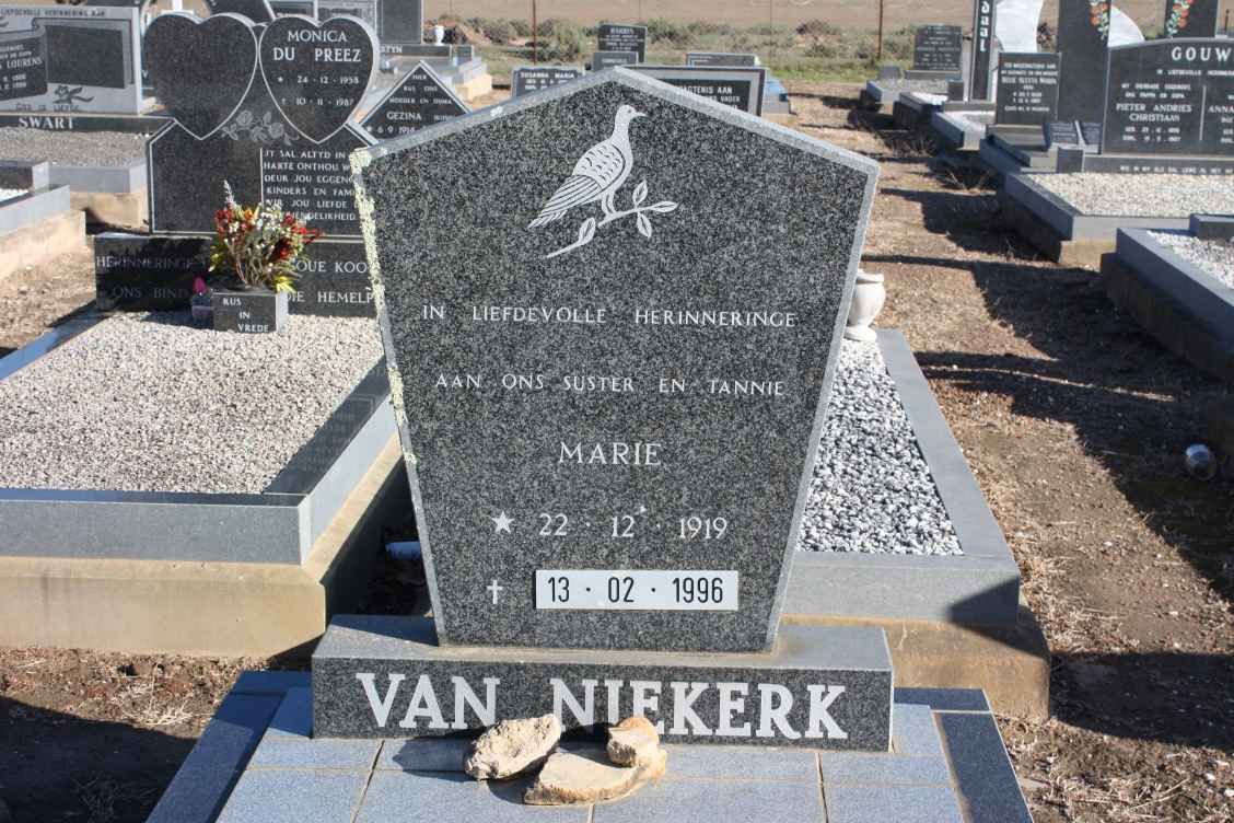 NIEKERK Marie, van 1919-1996