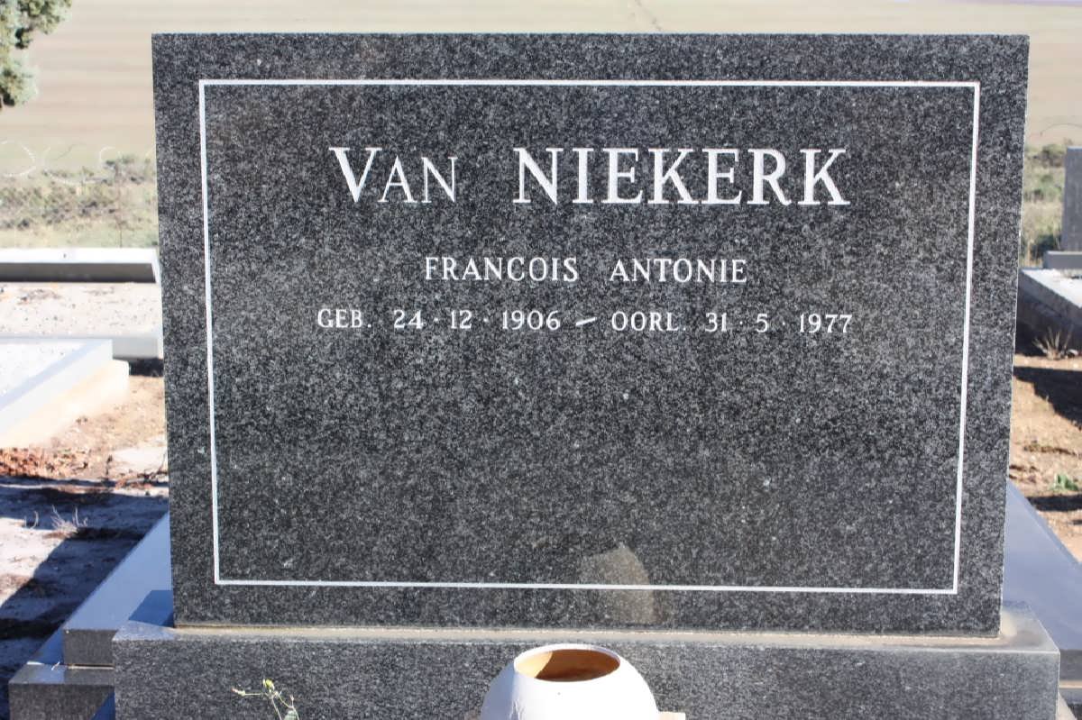 NIEKERK Francois Antonie, van 1906-1977