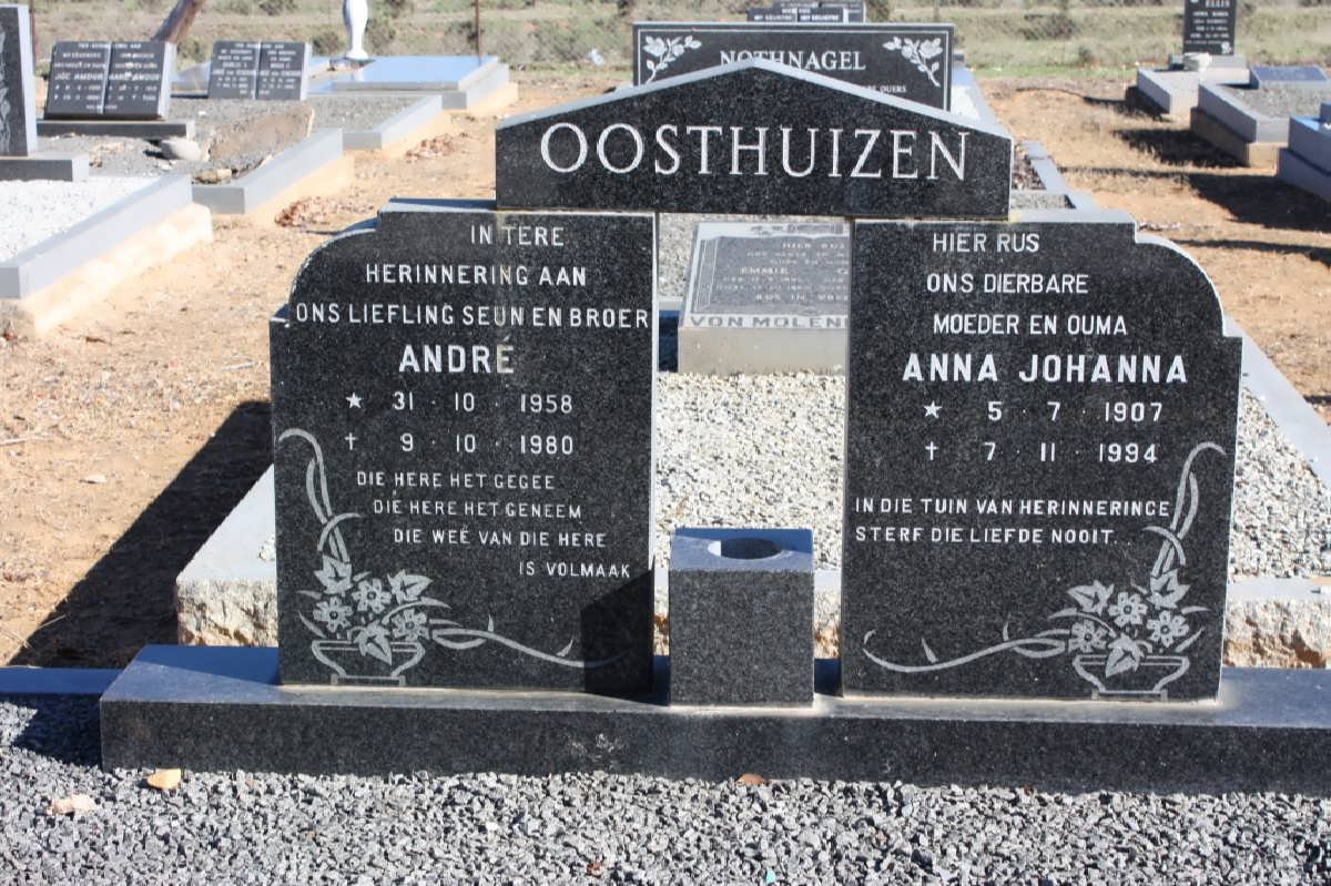 OOSTHUIZEN André 1958-1980 :: OOSTHUIZEN Anna Johanna 1907-1994