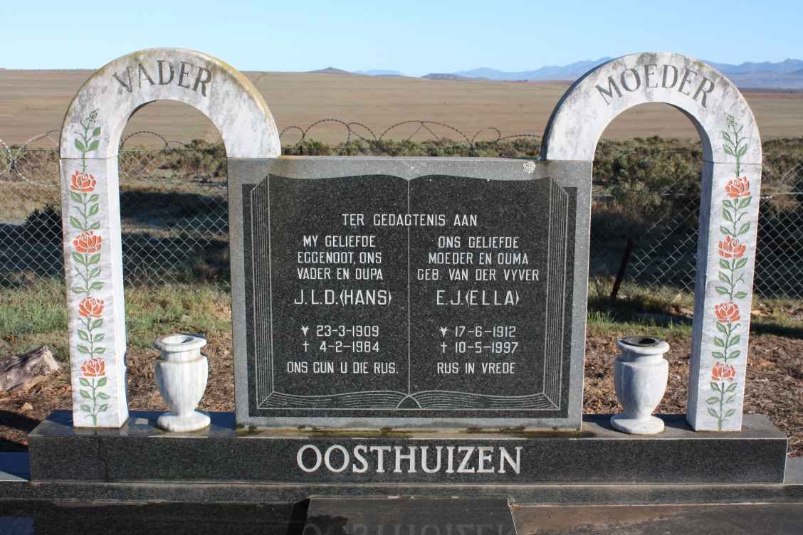OOSTHUIZEN J.L.D. 1909-1984 &amp; E.J. 1912-1997