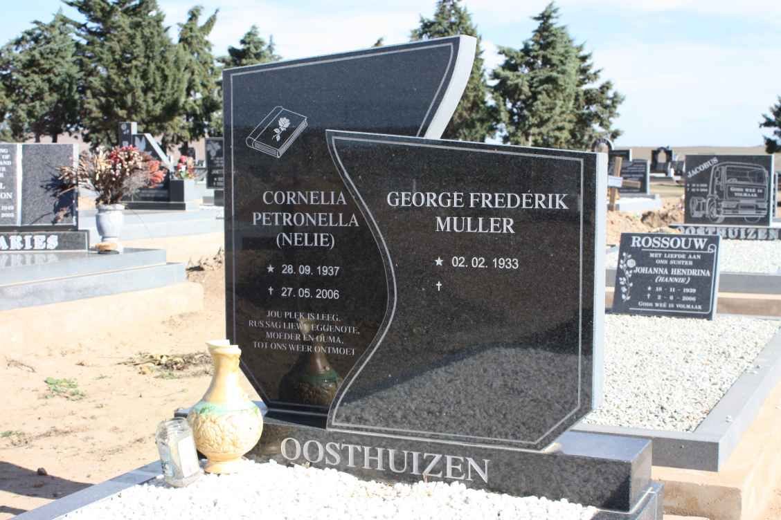 OOSTHUIZEN George Frederik Muller 1933- &amp; Cornelia Petronella 1937-2006