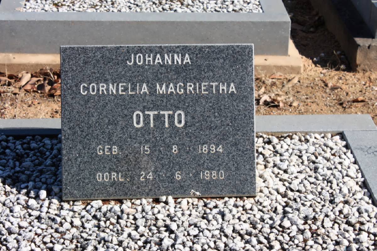 OTTO Johanna Cornelia Magrietha 1894-1980