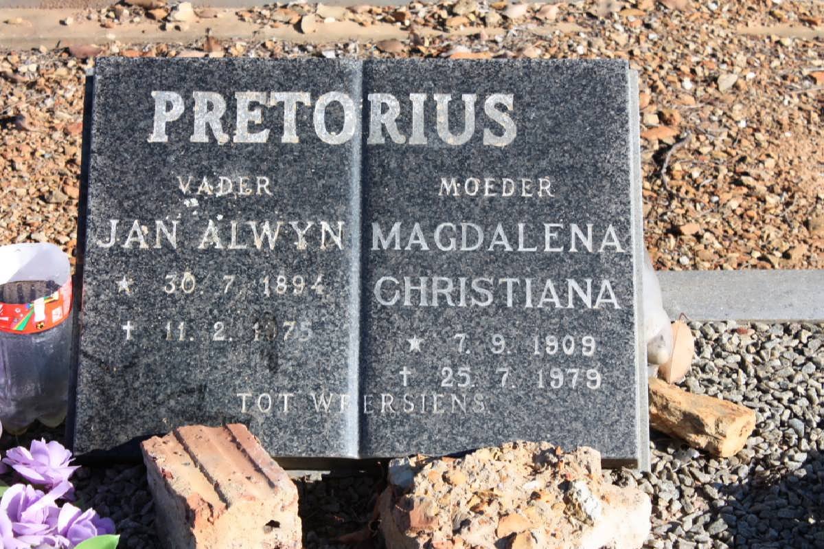 PRETORIUS Jan Alwyn 1894-1975 &amp; Magdalena Christiana 1909-1979