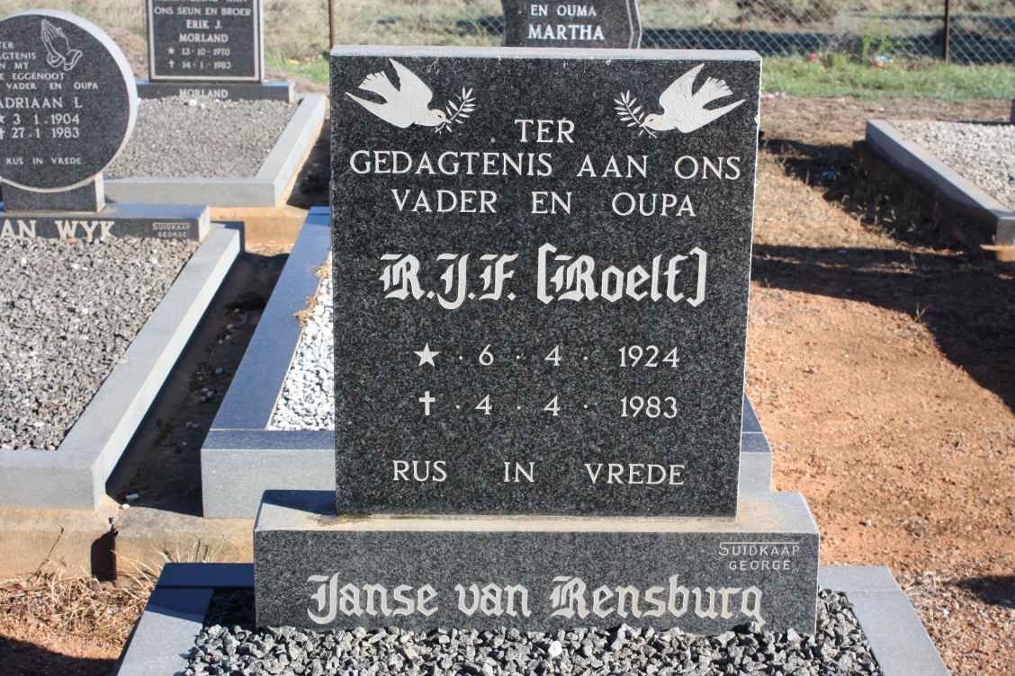 RENSBURG R.J.F., Janse van 1924-1983