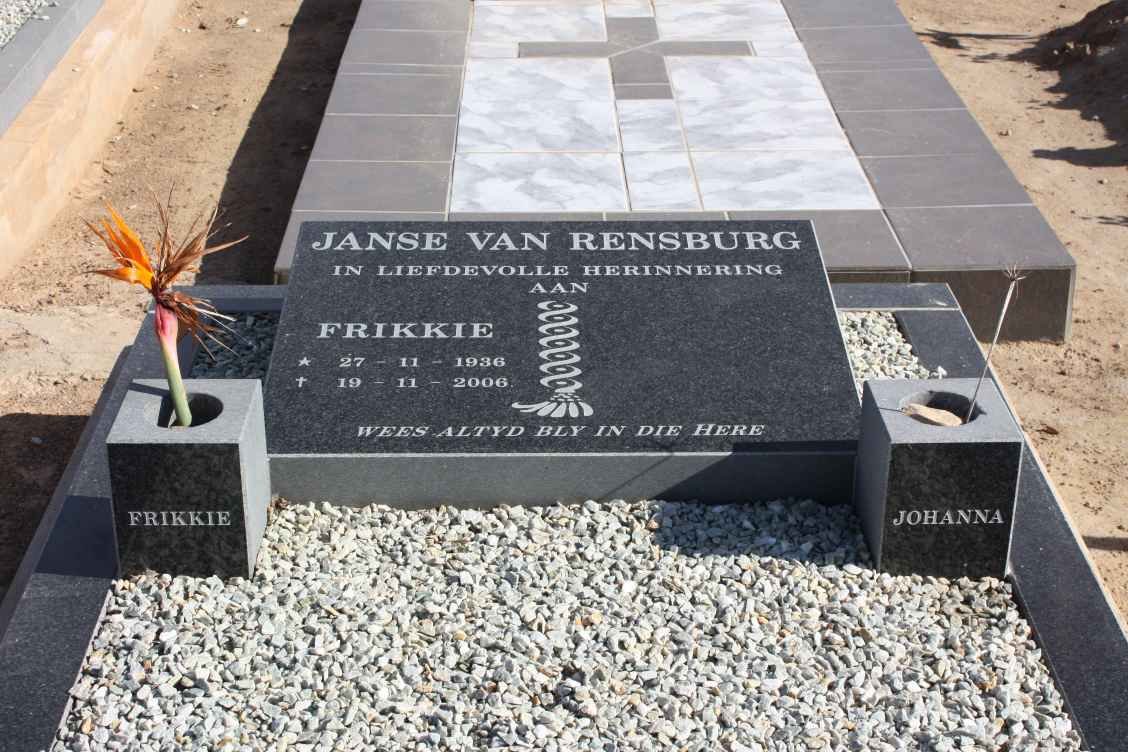RENSBURG Frikkie, Janse van 1936-2006