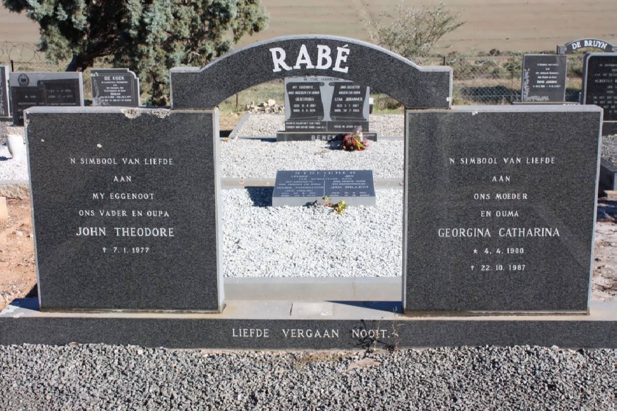 RABÉ John Theodore -1977 &amp; Georgina Catharina 1900-1987