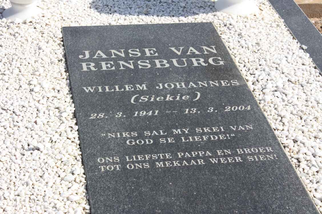 RENSBURG Willem Johannes, Janse van 1941-2004