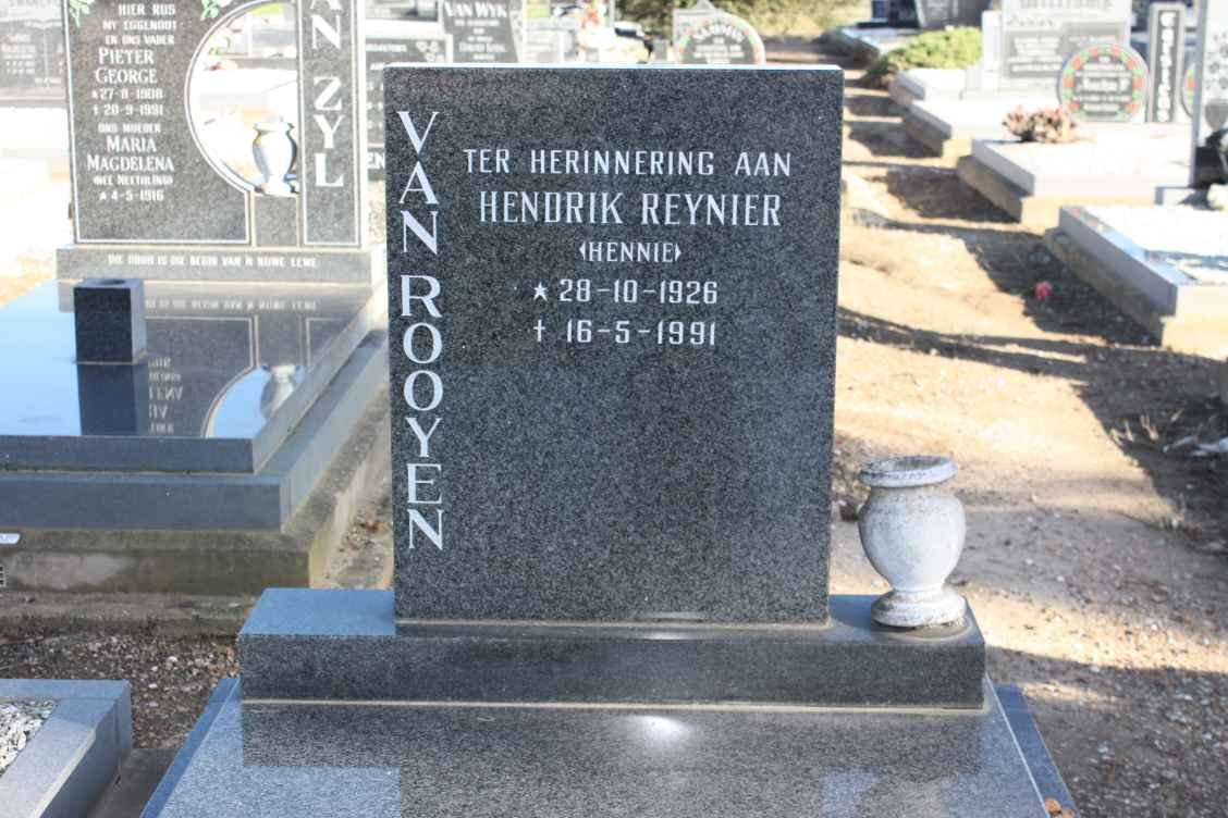 ROOYEN Hendrik Reynier, van 1926-1991