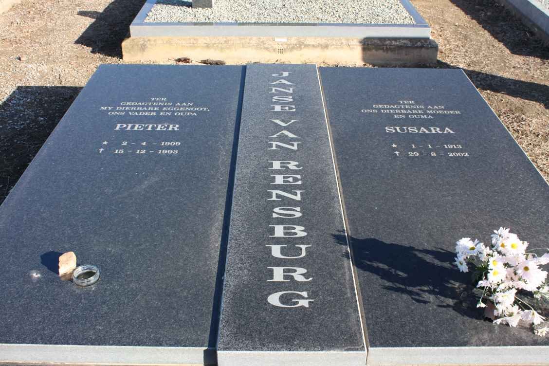 RENSBURG Pieter, Janse van 1909-1993 &amp; Susara 1913-2002