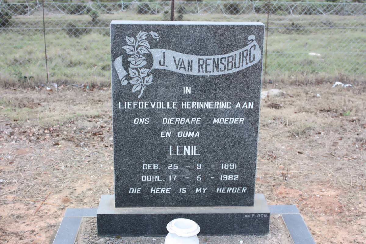 RENSBURG Lenie, J. van 1891-1982