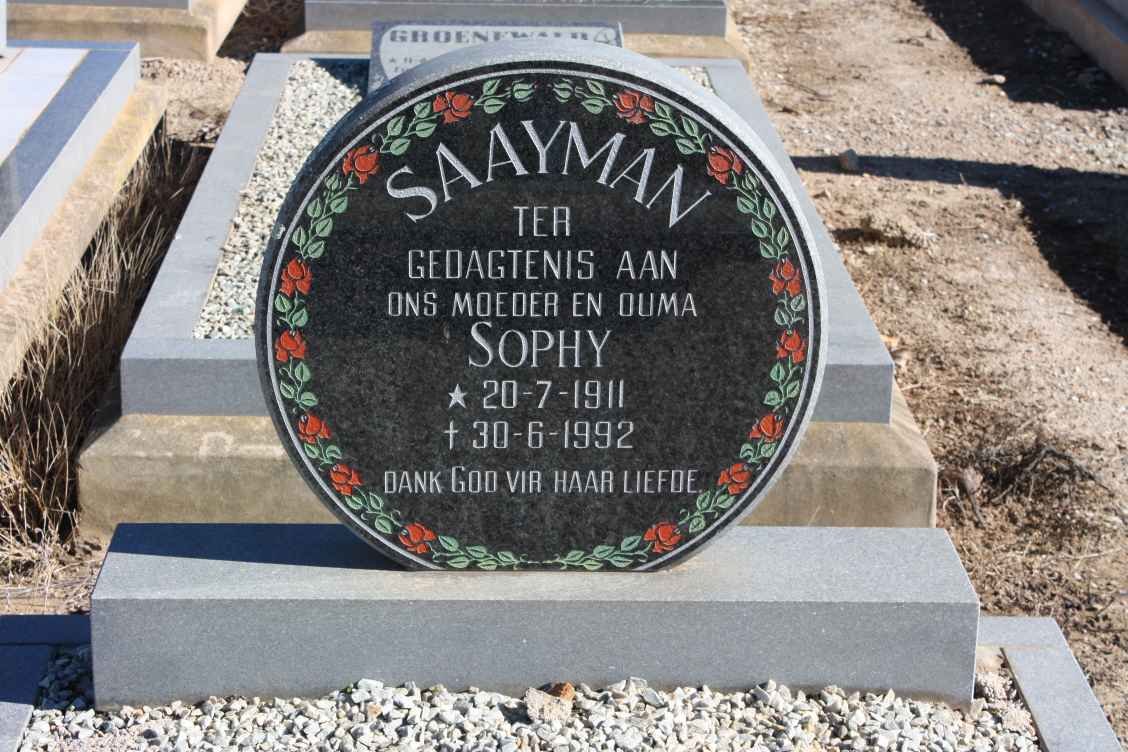 SAAYMAN Sophy 1911-1992