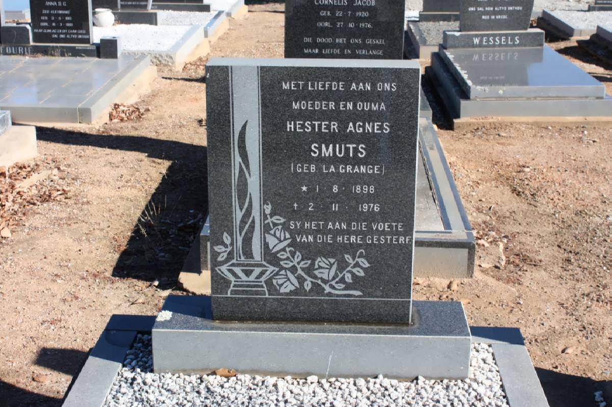 SMUTS Hester Agnes nee LA GRANGE 1898-1976