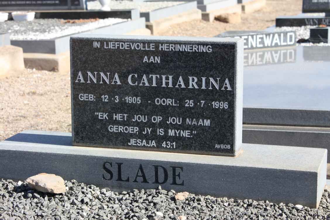 SLADE Anna Catharina 1905-1996