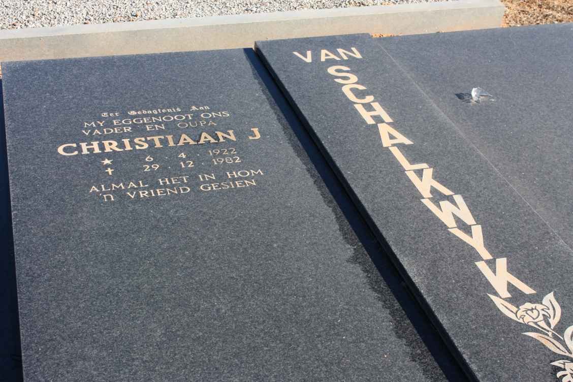 SCHALKWYK Christiaan J., van 1922-1982