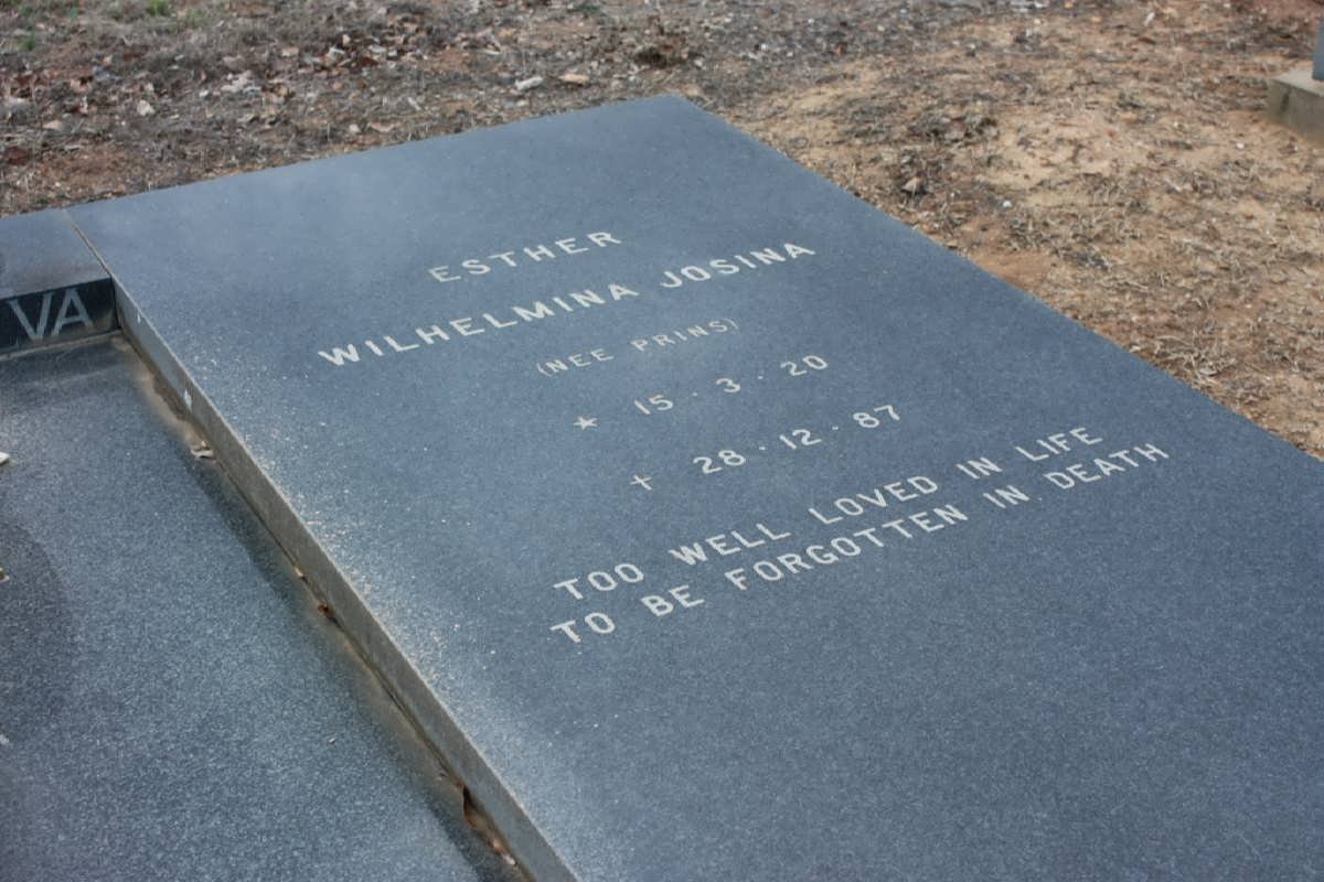 SILVA Esther Wilhelmina Josina, da nee PRINS 1920-1987