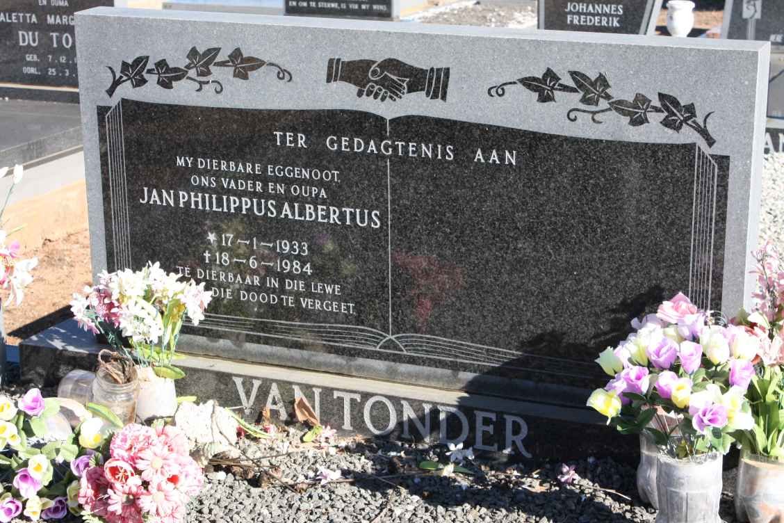 TONDER Jan Philippus Albertus, van 1933-1984