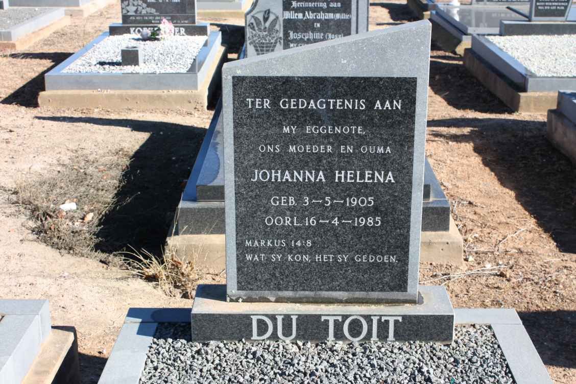 TOIT Johanna Helena, du 1905-1985