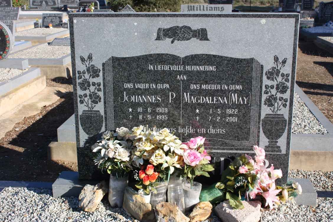 TONDER Johannes P., van 1909-1995 &amp; Magdalena 1922-2001