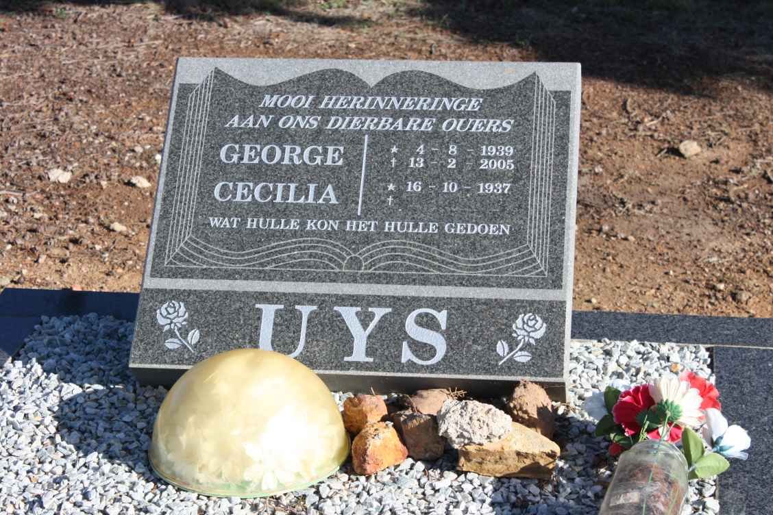 UYS George 1939-2005 &amp; Cecilia 1937-