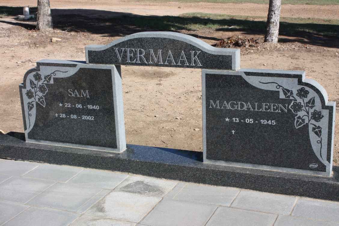 VERMAAK Sam 1940-2002 &amp; Magdaleen 1945-