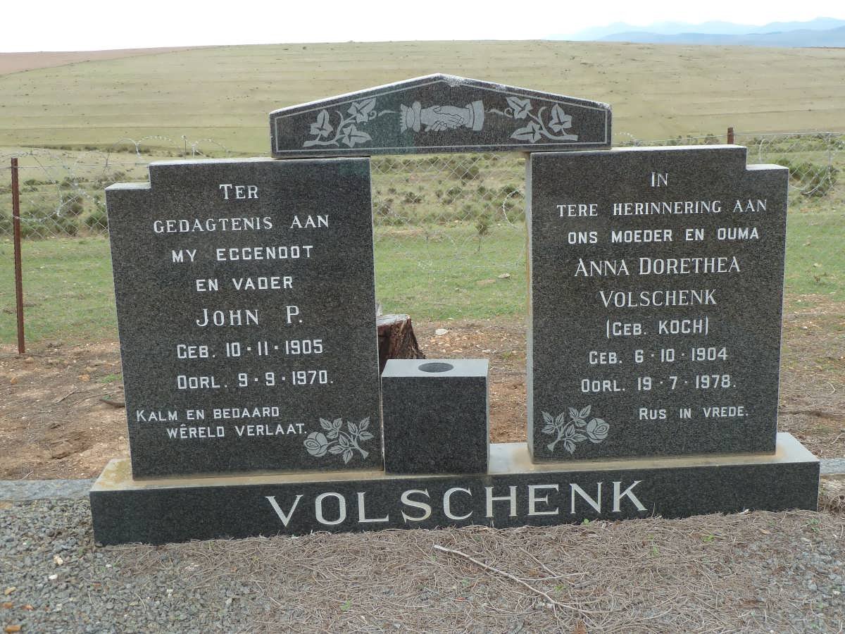 VOLSCHENK John P. 1905-1970 &amp; Anna Dorethea KOCH 1904-1978