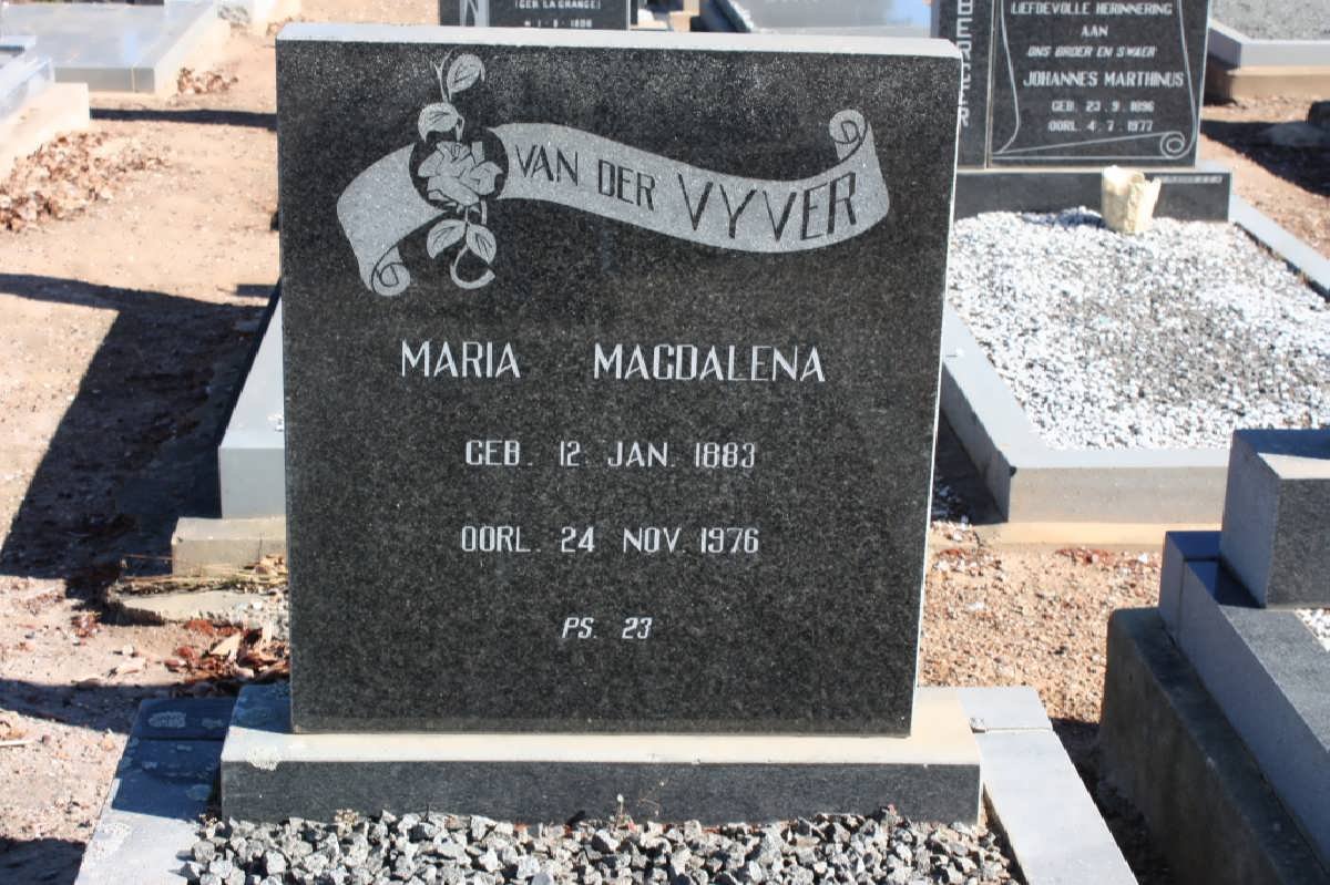 VYVER Maria Magdalena, van der 1883-1976
