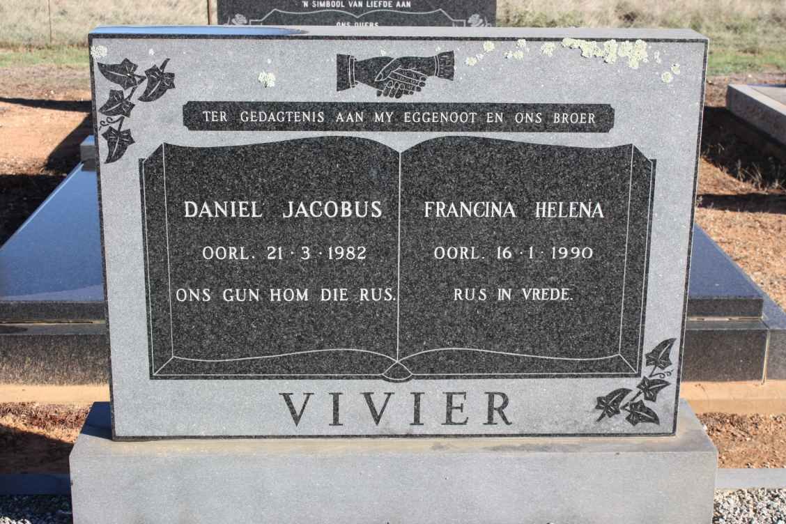 VIVIER Daniel Jacobus -1982 &amp; Francina Helena -1990