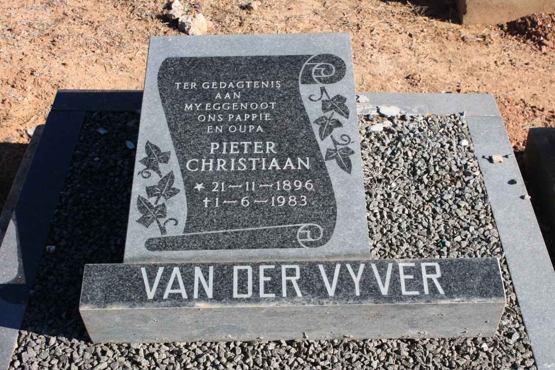 VYVER Pieter Christiaan, van der 1896-1983