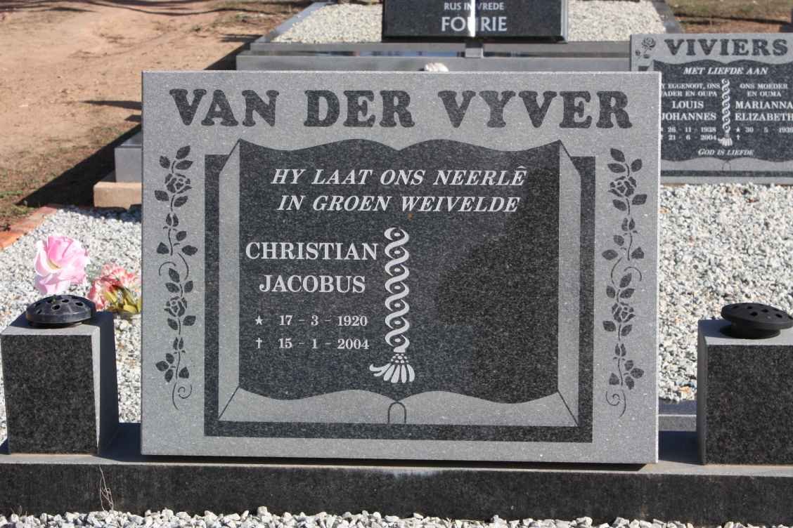 VYVER Christian Jacobus, van der 1920-2004