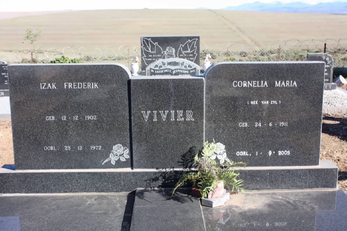 VIVIER Izak Frederik 1902-1972 &amp; Cornelia Maria VAN ZYL 1911-2005