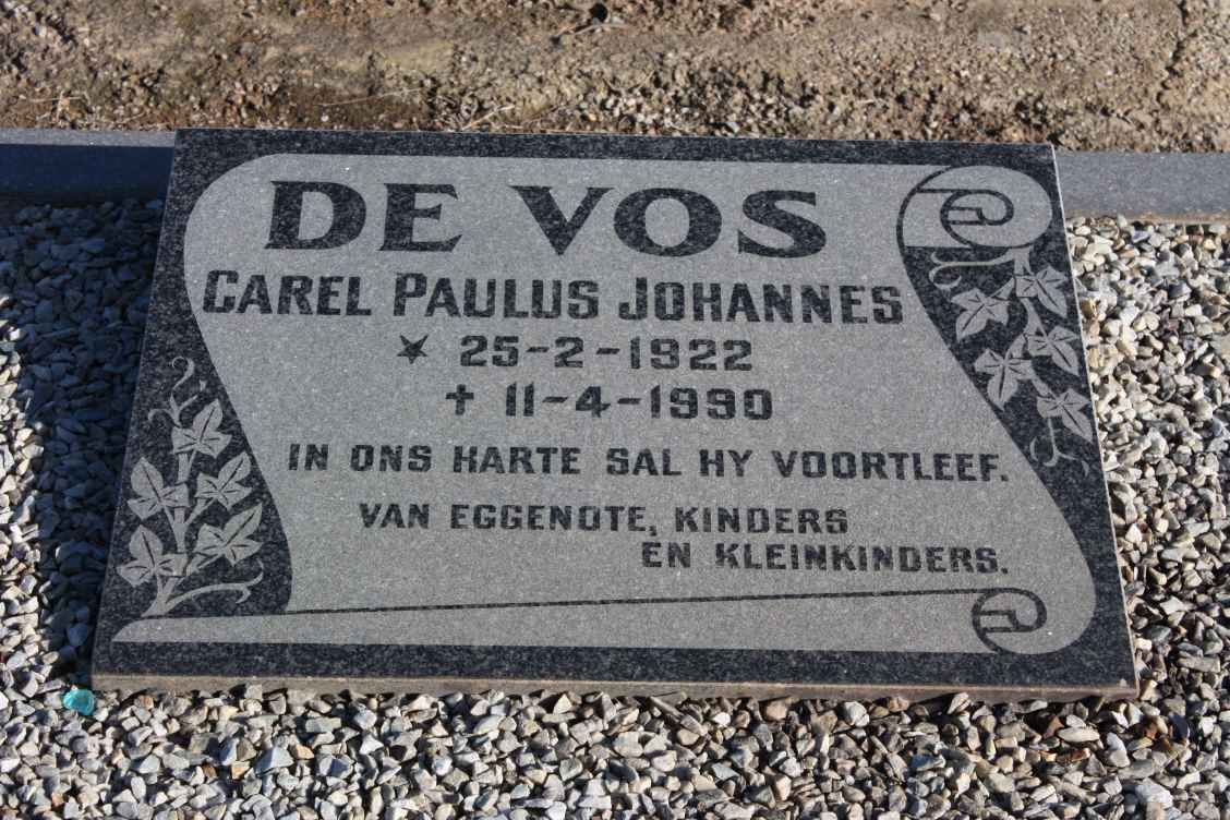 VOS Carel Paulus Johannes, de 1922-1990