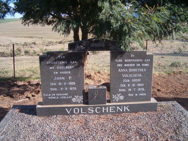 VOLSCHENK John P. 1905-1970 &amp; Anna Dorethea KOCH 1904-1978