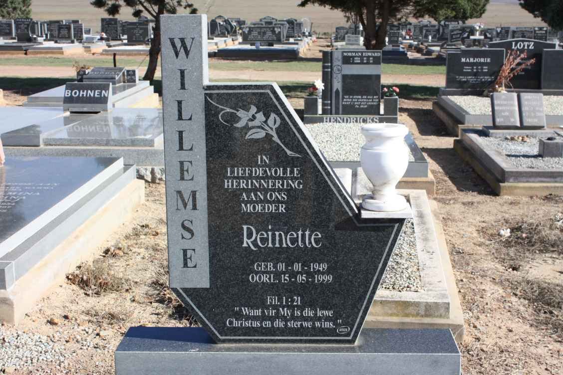 WILLEMSE Reinette 1949-1999
