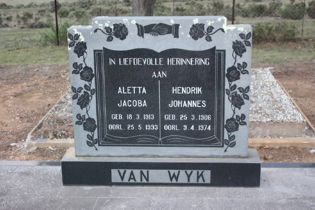WYK Hendrik Johannes, van 1906-1974 &amp; Aletta Jacoba 1913-1993