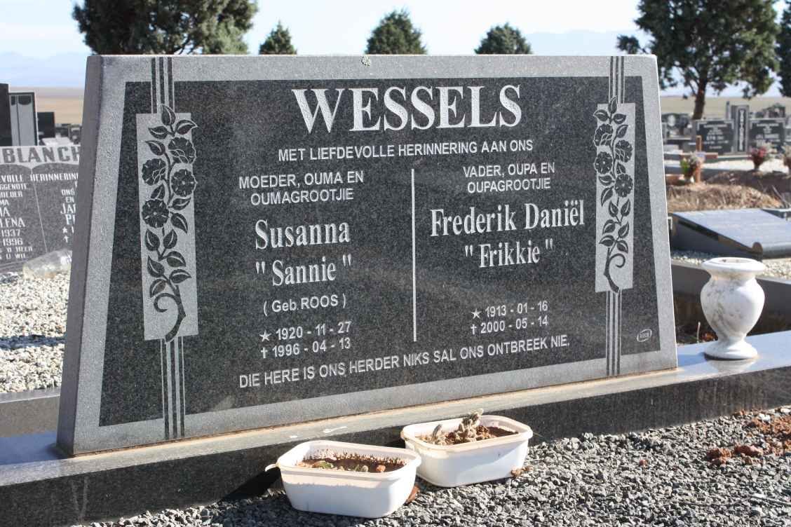 WESSELS Frederik Daniël 1913-2000 &amp; Susanna ROOS 1920-1996