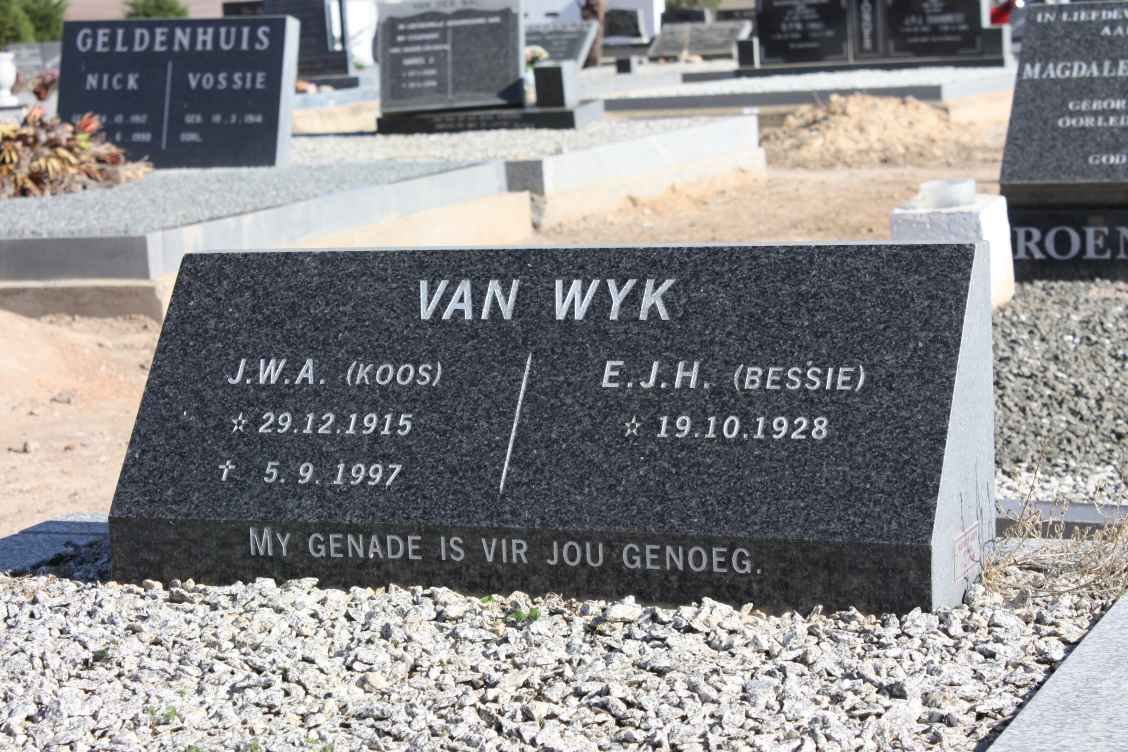 WYK J.W.A., van 1915-1997 &amp; E.J.H. 1928