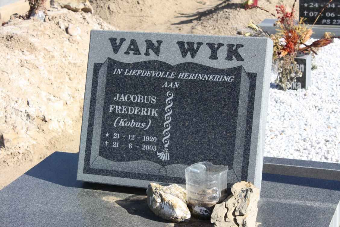 WYK Jacobus Frederik, van 1920-2003