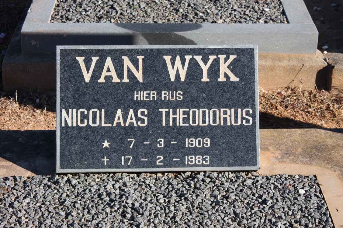 WYK Nicolaas Theodorus, van 1909-1983