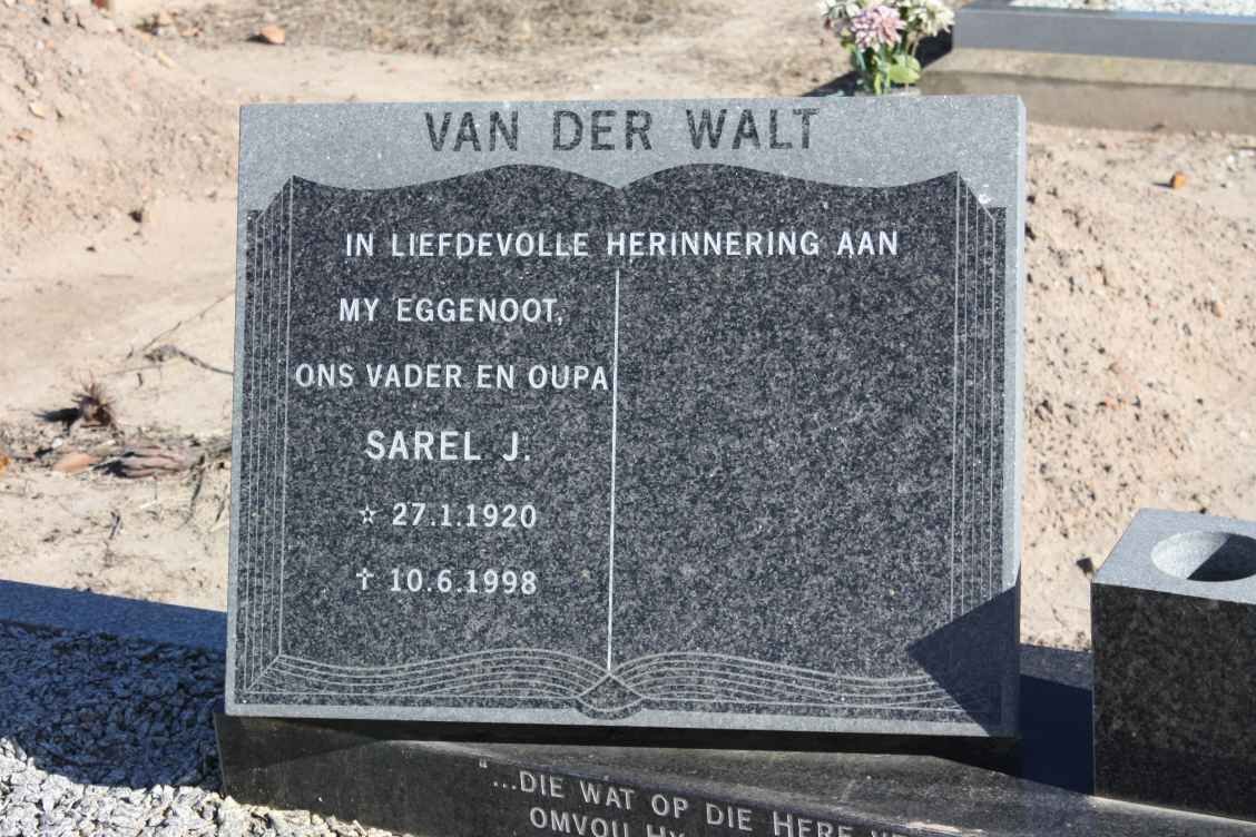 WALT Sarel J., van der 1920-1998
