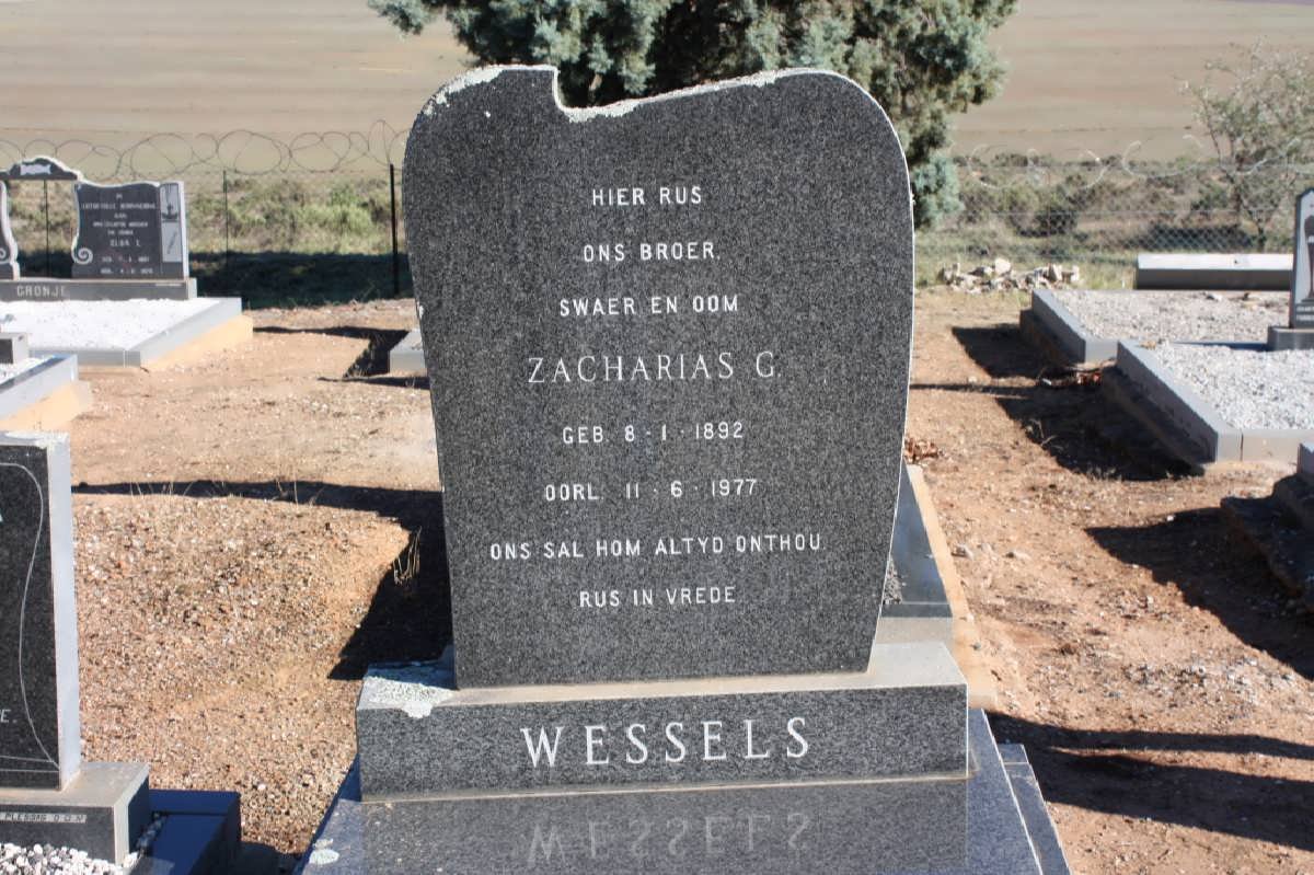 WESSELS Zacharias G. 1892-1977