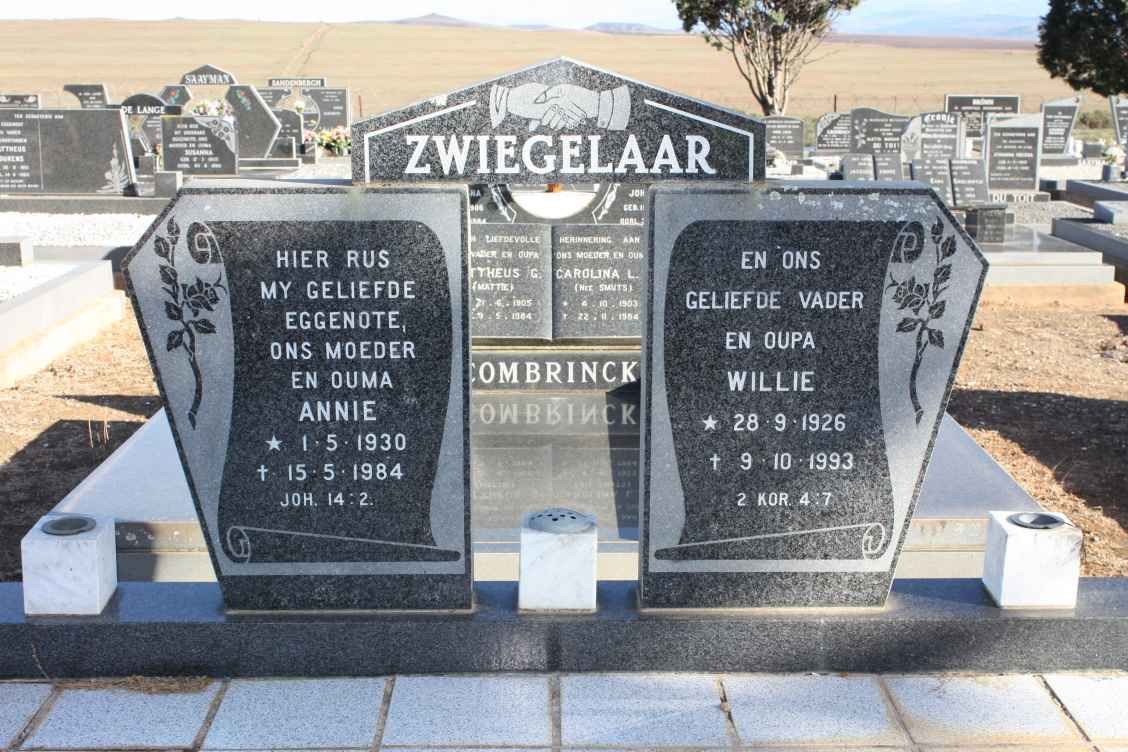 ZWIEGELAAR Willie 1926-1993 &amp; Annie 1930-1984
