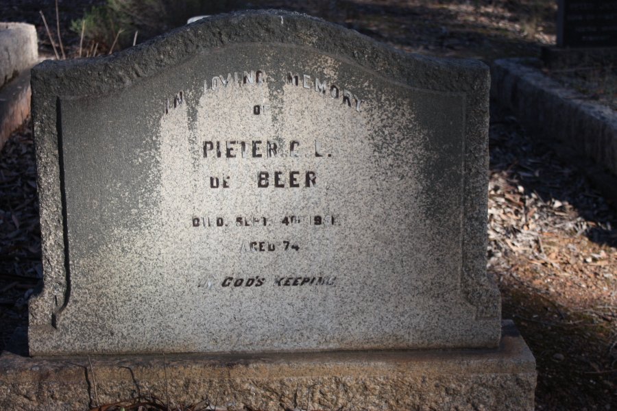 BEER Pieter C.L., de  ?-1951