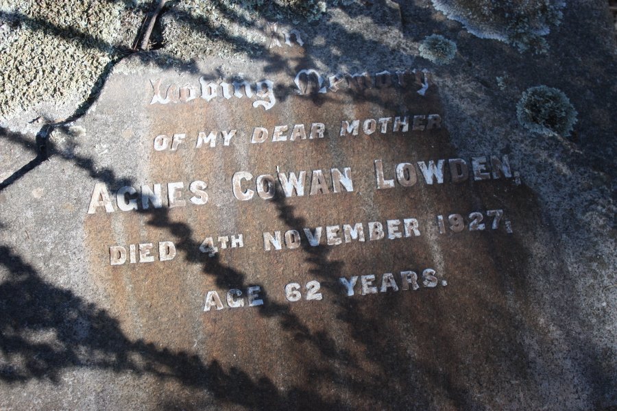 LOWDEN Agnes Cowan -1927